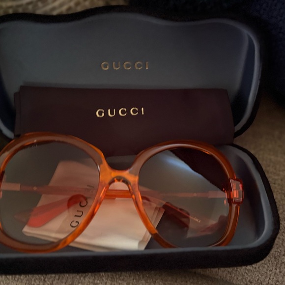 NWT Gucci Saint Tropez Orange Sunglasses - Picture 5 of 8